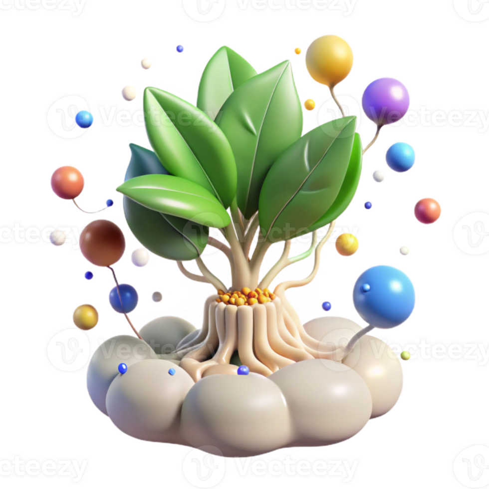 dramatic modern Ai Identifying Endangered Plant Species Isolated professional png