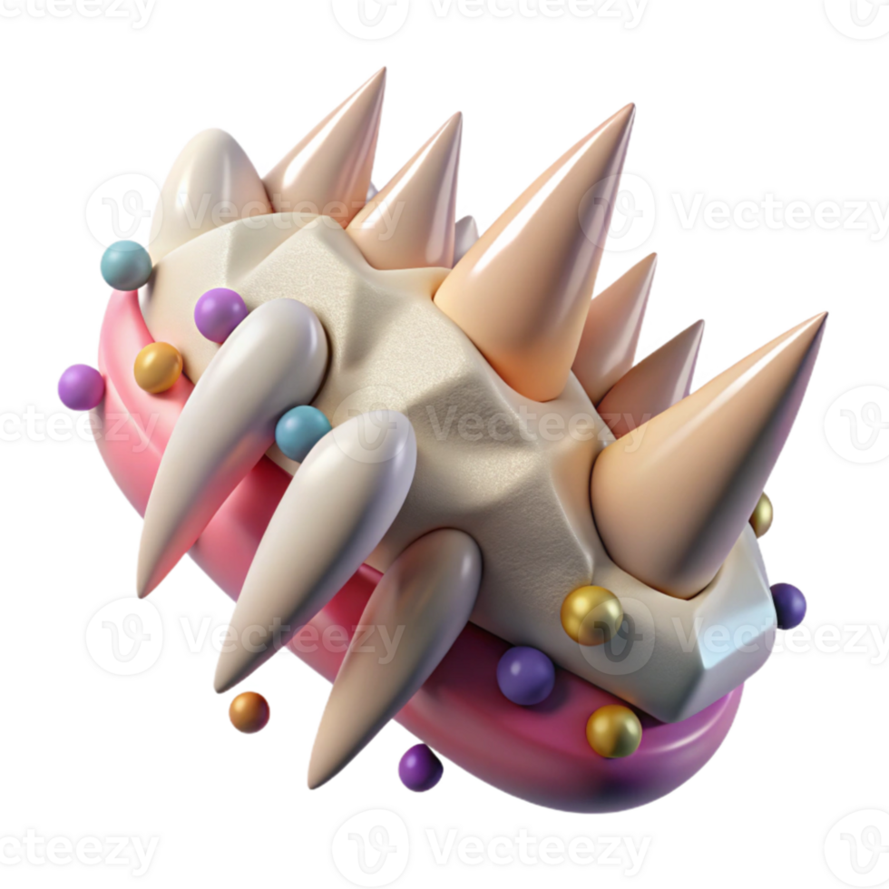dramatic abstract Confiscated Animal Teeth Cutout Sharp Points professional png