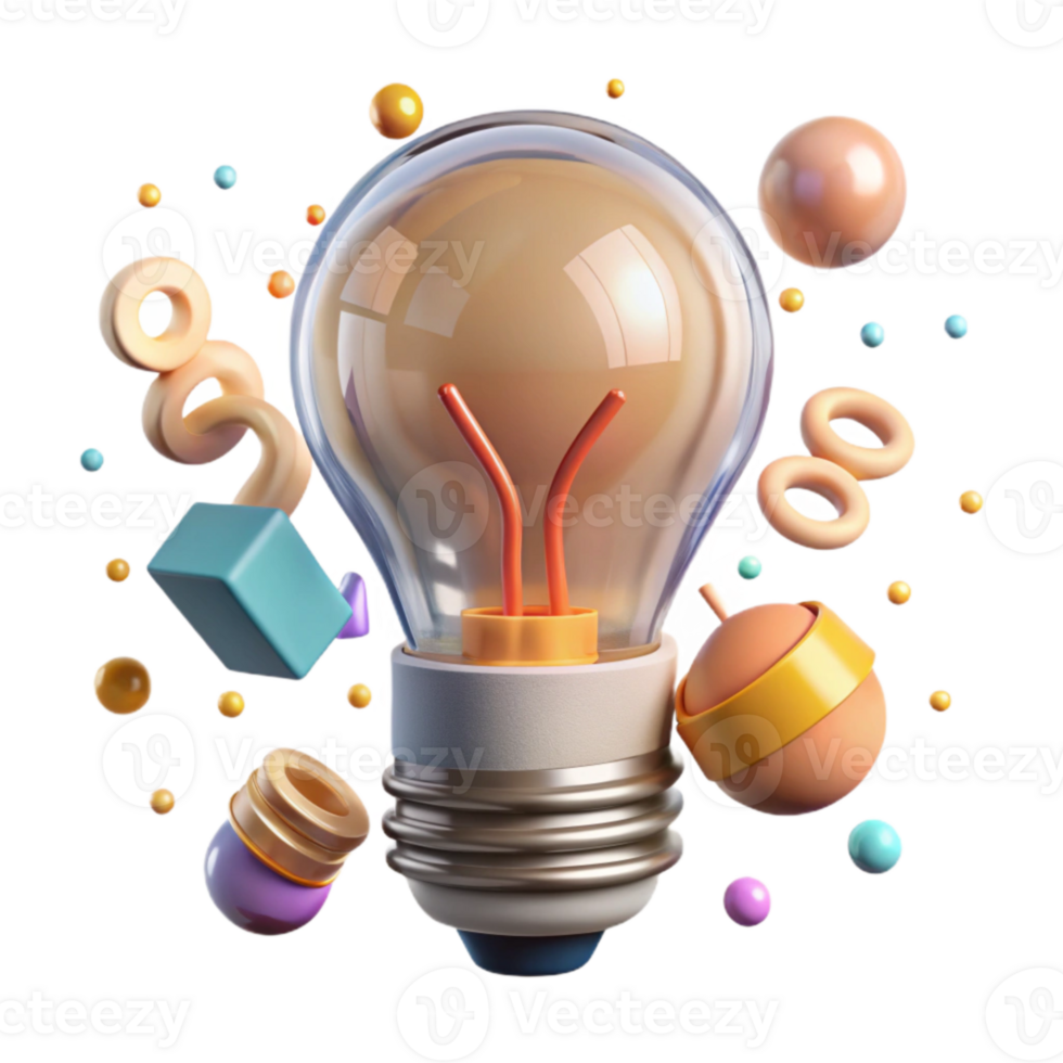 stunning creative Energy Efficient Lightbulb Front View Cutout png