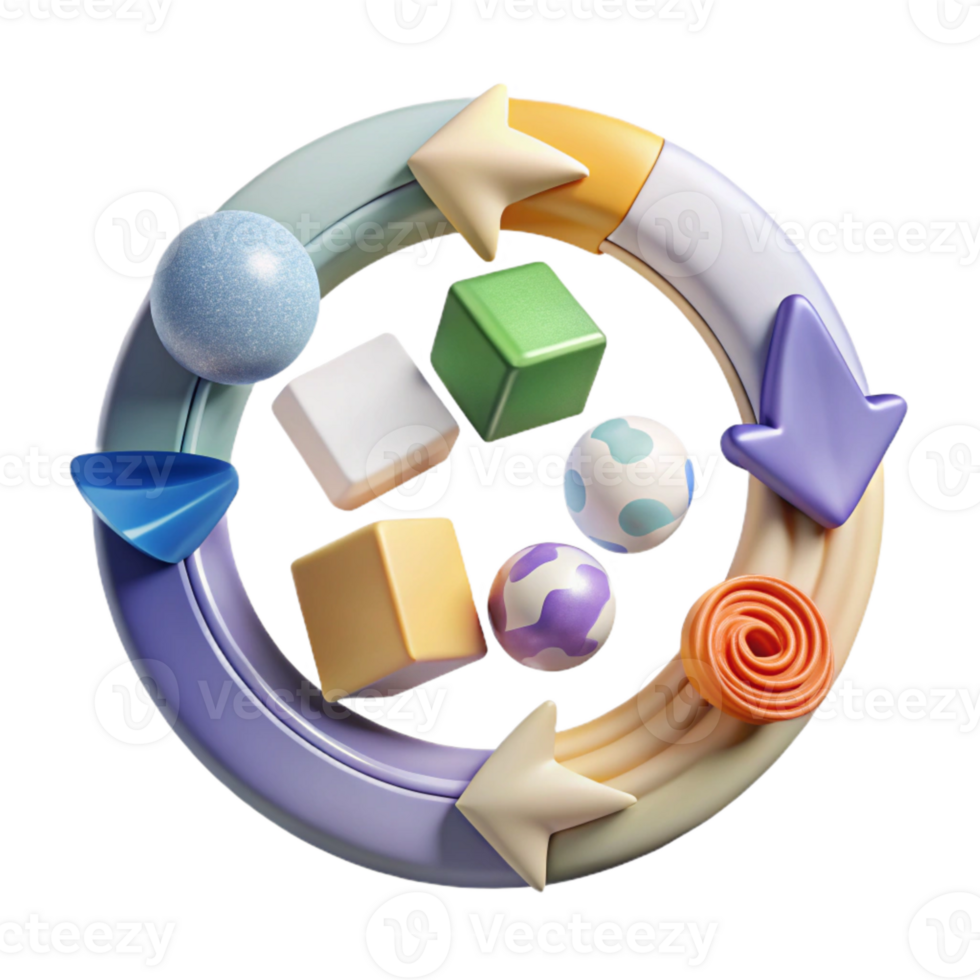 magnificent rustic Circular Economy Diagram with Arrows Transparent Background exclusive png