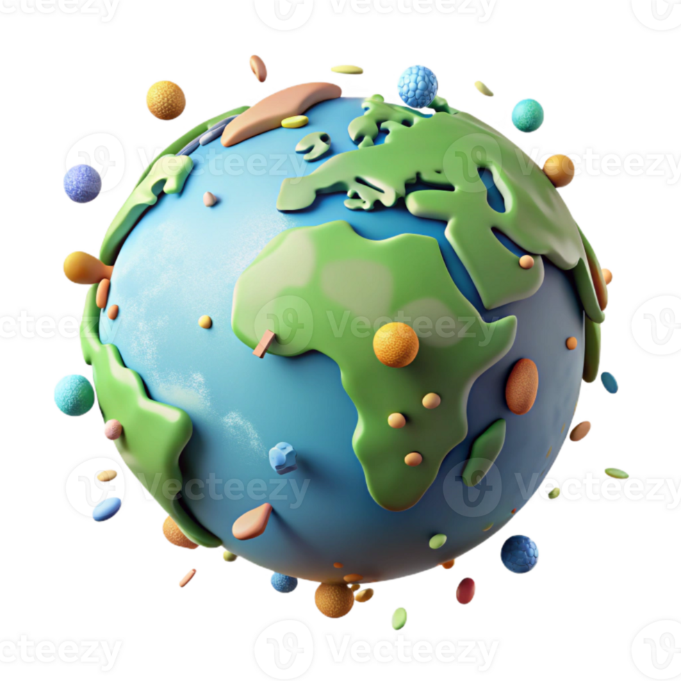 vibrant modern Global Warming World Map Cutout premium png