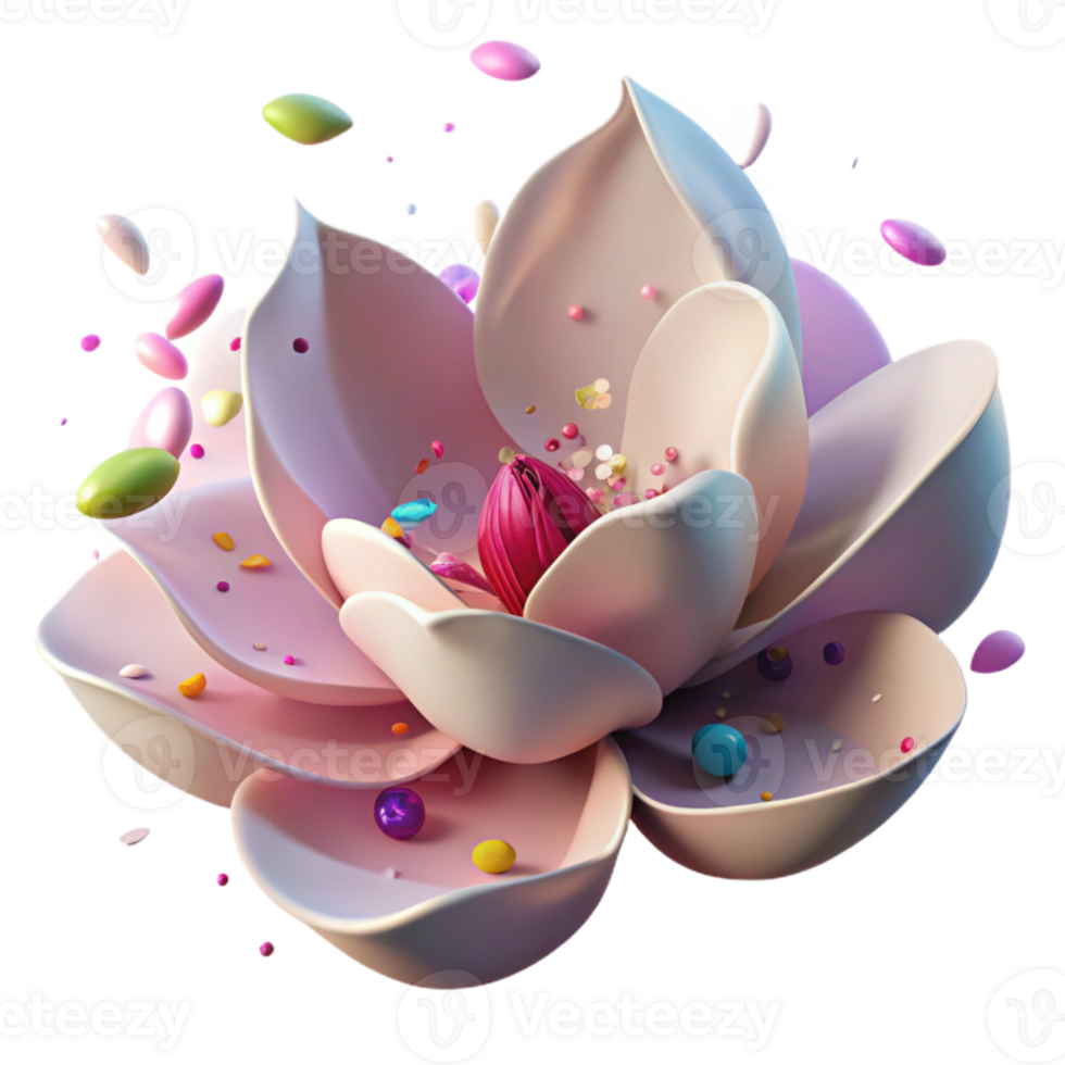 extraordinary artistic Close Up of Flower Petals Transparent Background high resolution png