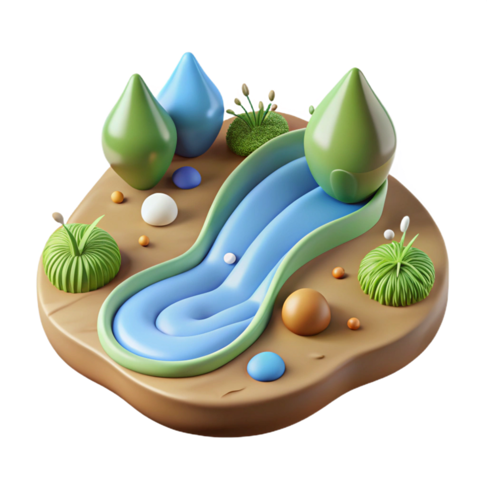 vibrant abstract Agricultural Runoff Cutout Water Pollution Source Isolated exclusive png