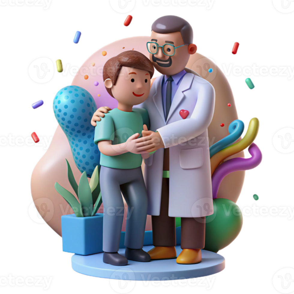 stunning creative Doctor Comforting Patient Soft Lighting Cutout png