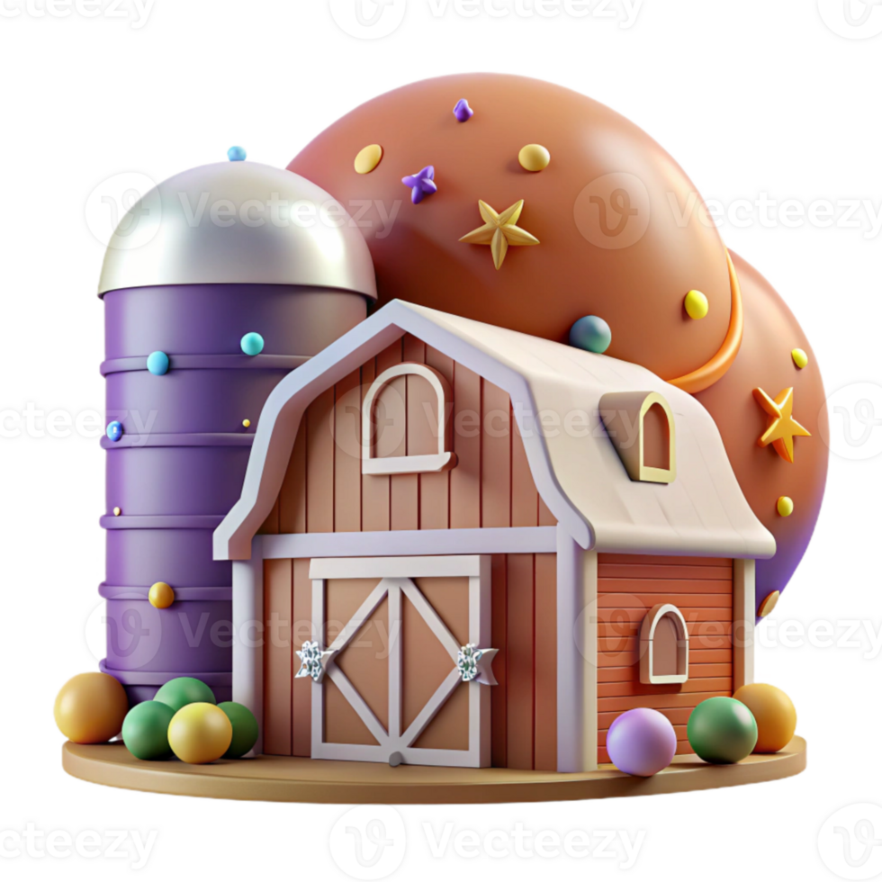 stunning minimalist Barn with Silo Silhouette Isolated exclusive png