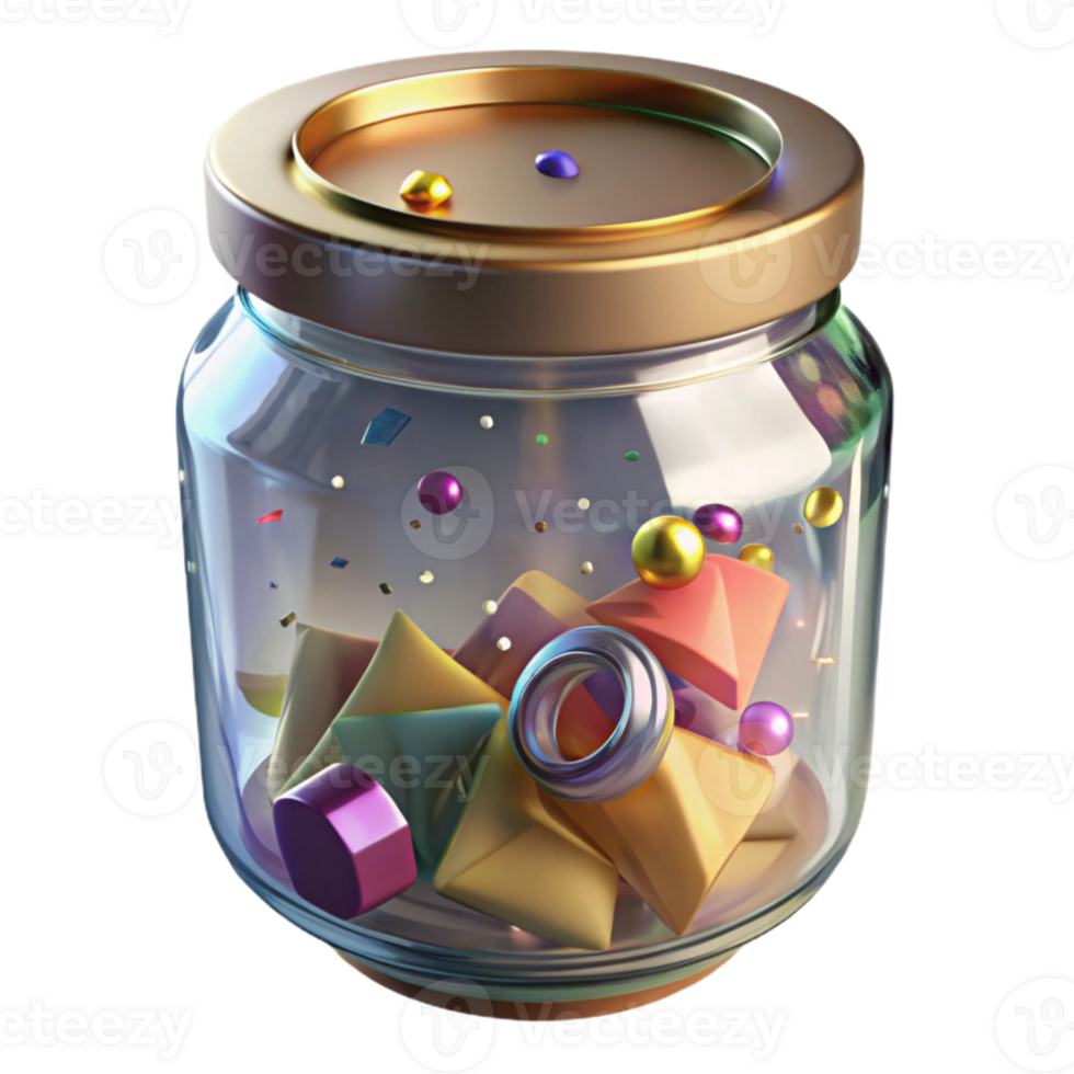 impressive minimalist Empty Glass Jar Ready for Recycling Transparent Background premium png