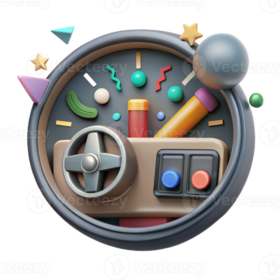 dramatic abstract Electric Car Dashboard Display Isolated Cutout genuine png