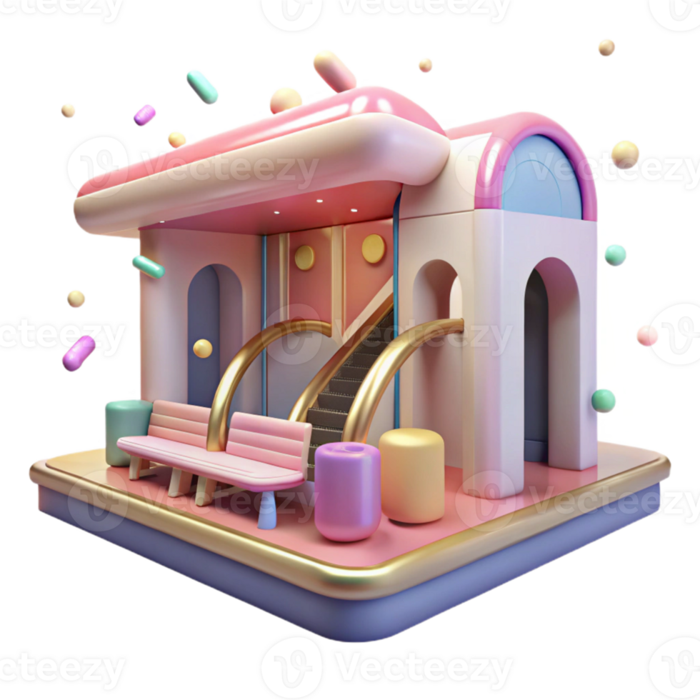 extraordinary rustic Cutout Futuristic Subway Station genuine png