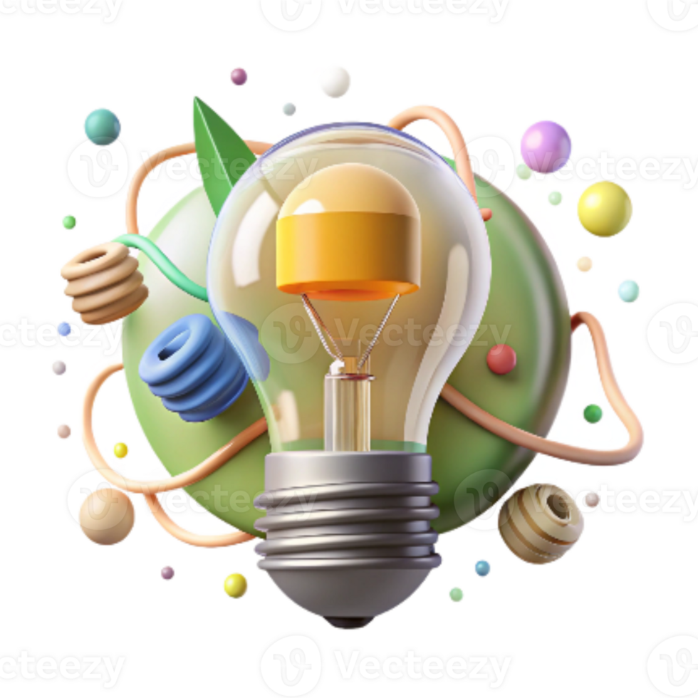 impressive classic Eco Friendly Light Bulb Shining Isolated authentic png
