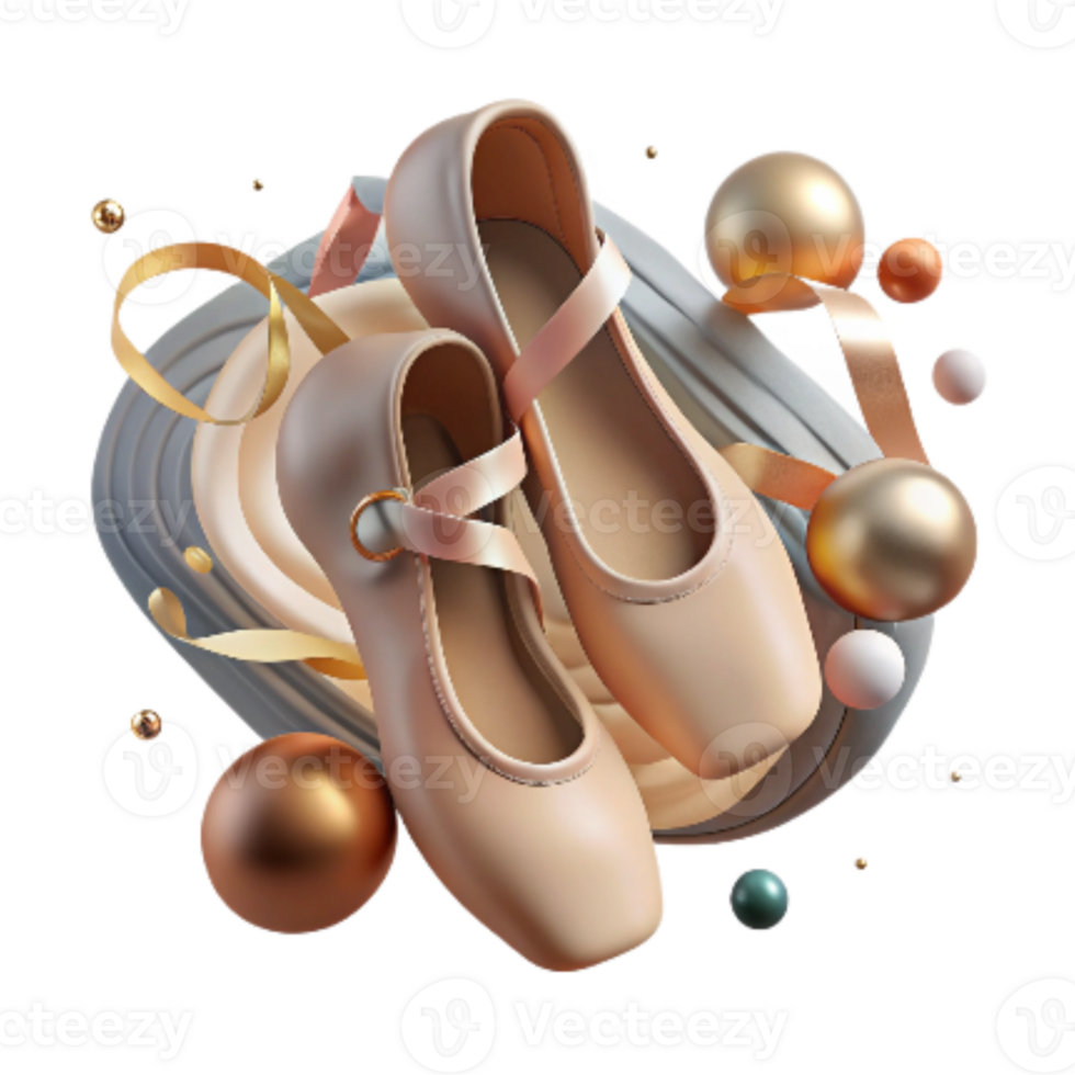 stunning classic Ballet Pointe Shoes Cutout on Transparent Background genuine png