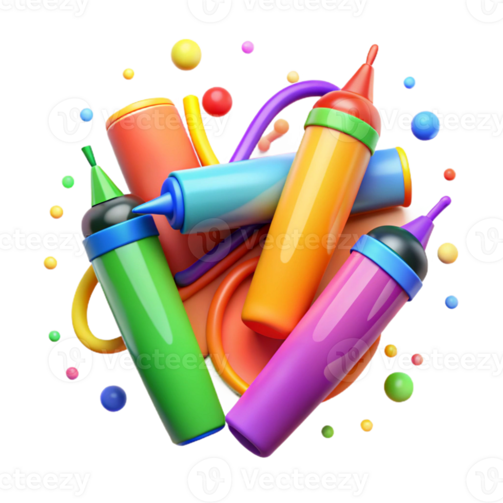 magnificent classic Colorful Markers Creative Brainstorming Transparent Background high quality png