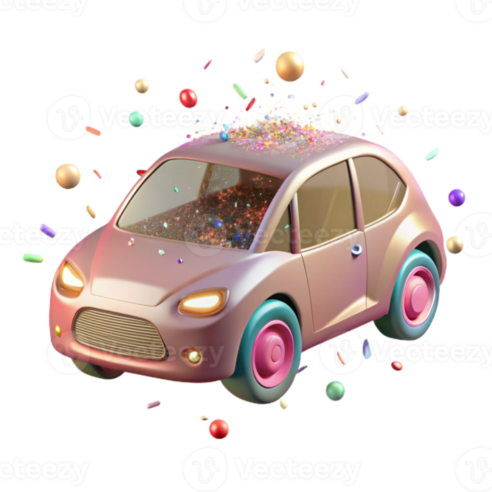 beautiful modern Electric Car Side View White Background Isolated png
