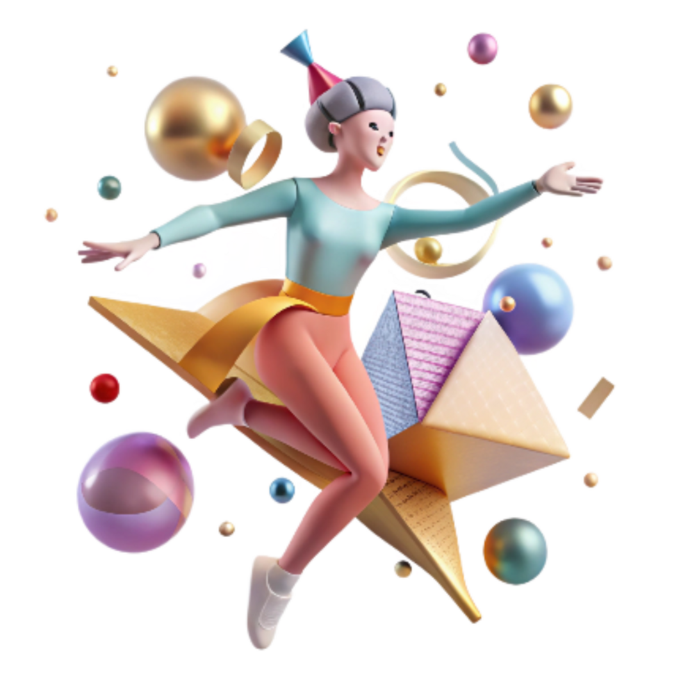 dramatic artistic Dancer with Tilted Head Cutout Transparent Background professional png