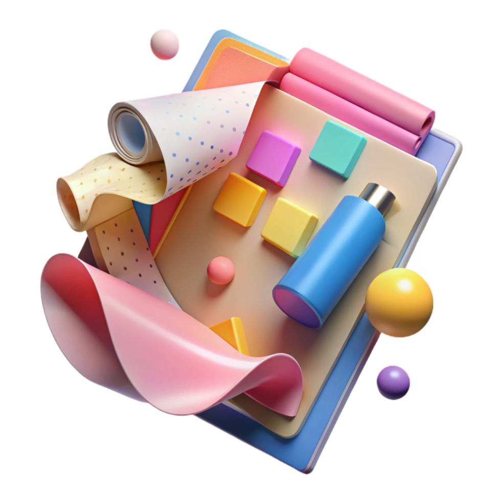 vibrant creative Cmyk Color Chart Cutout on Transparent Background high quality png