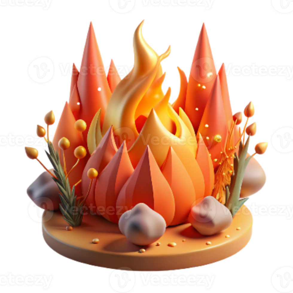 beautiful artistic Forest Fire Flames Burning Cutout Orange Red Hues original png