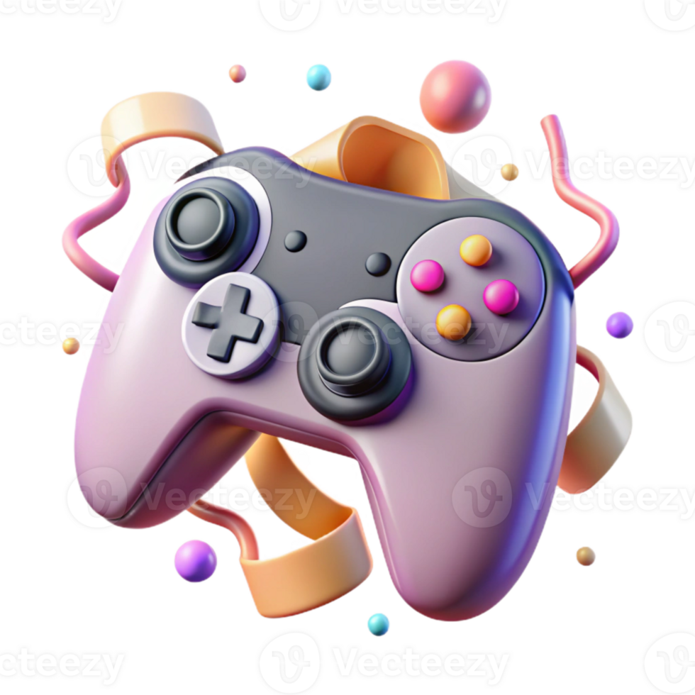 dramatic minimalist Classic Game Controller Cutout on Transparent Background authentic png