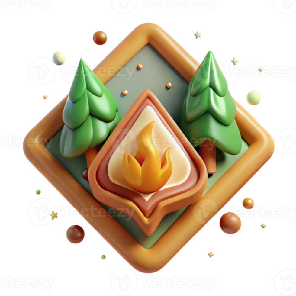 dramatic minimalist Forest Fire Prevention Sign Isolated professional png