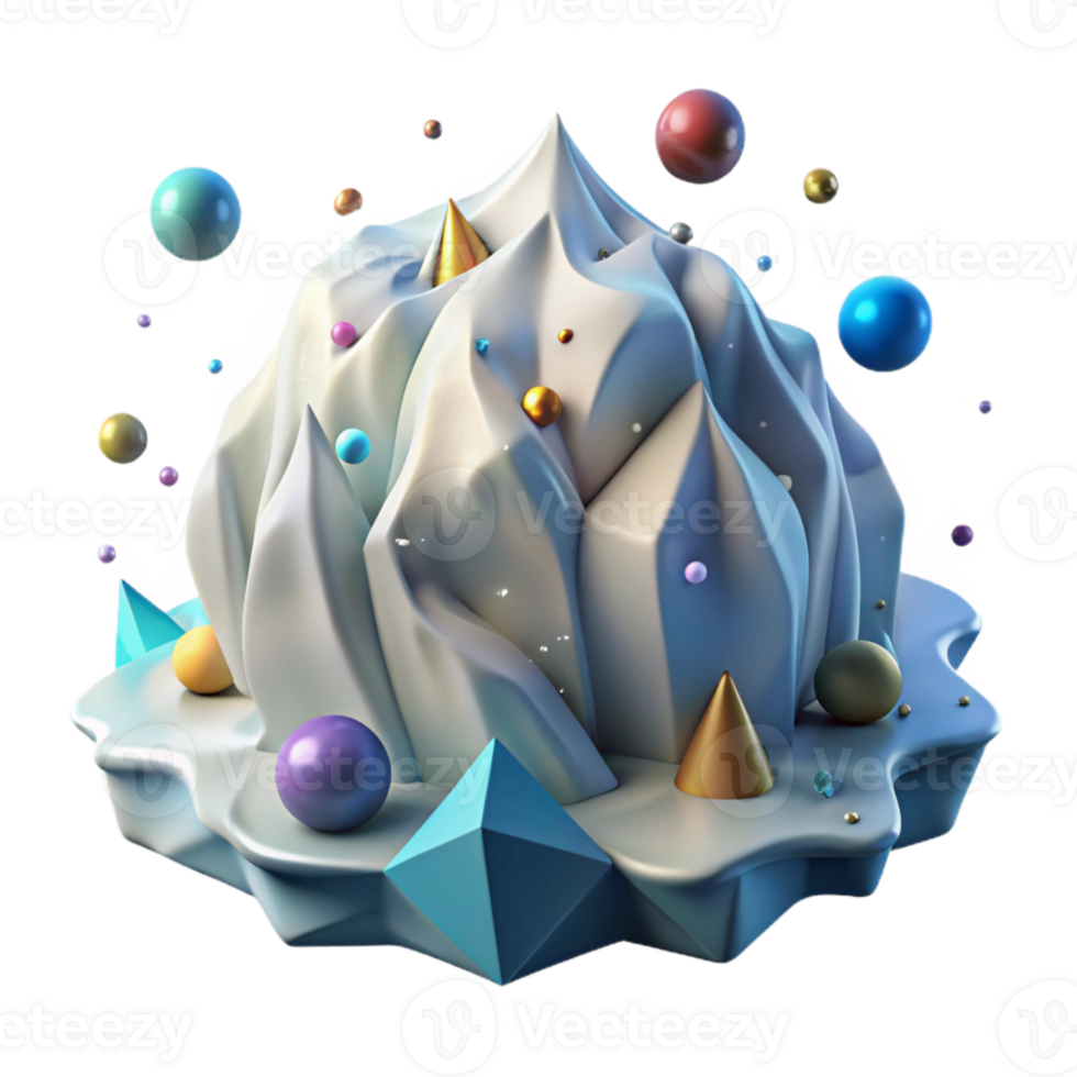 beautiful traditional Glacier Calving Front View Transparent Background exclusive png