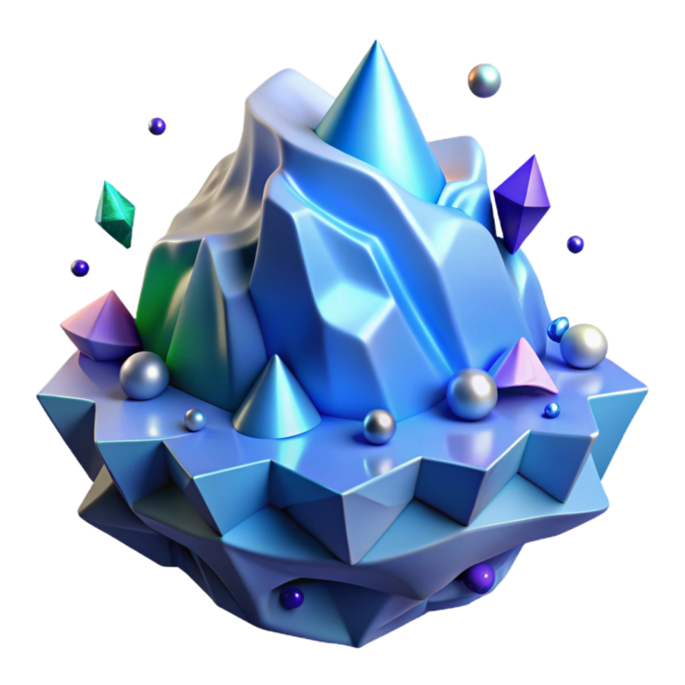serene rustic Arctic Iceberg Blue Tint Isolated Element high resolution png