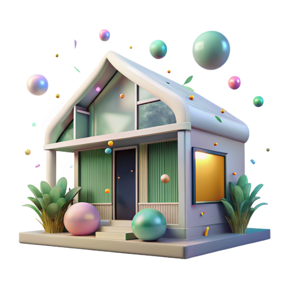 extraordinary abstract Eco Friendly House Front View Transparent png