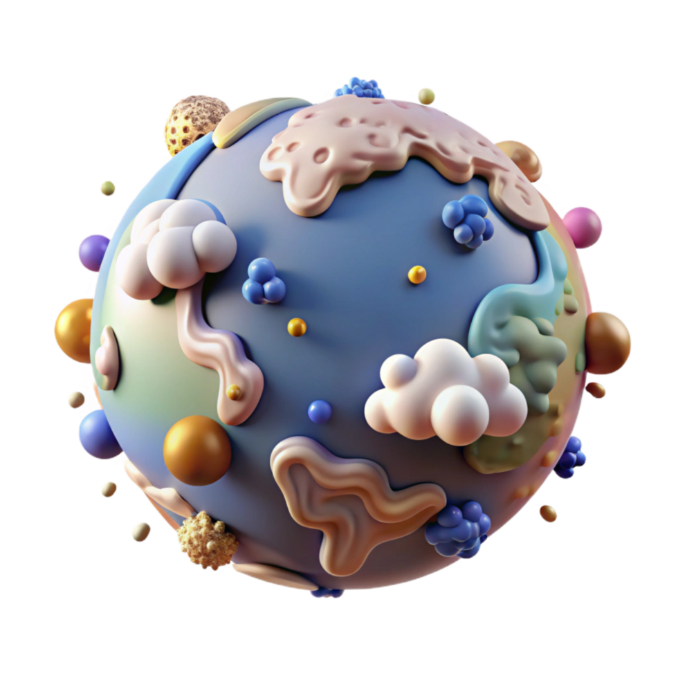 dramatic vintage Globe with Clouds Weather Pattern Transparent Background high quality png