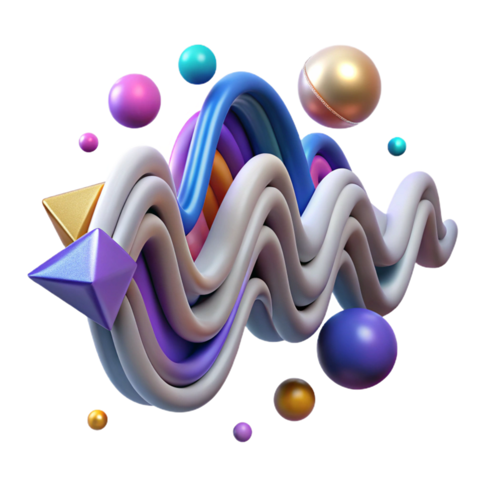 magnificent creative Dynamic Waveform Pattern Isolated Element premium png