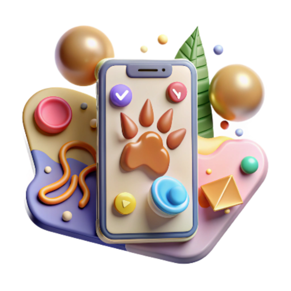 extraordinary contemporary Digital Illustration of Animal Tracking Software Modern Style Isolated genuine png