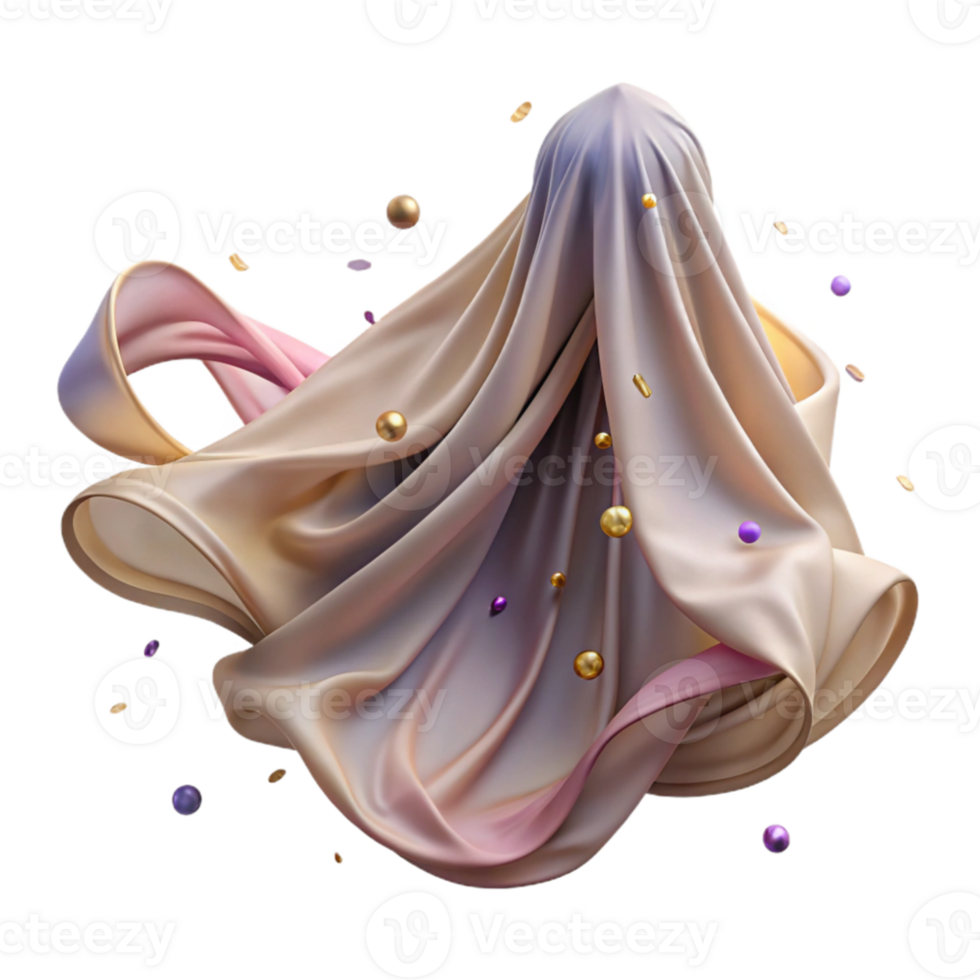 impressive minimalist Belly Dance Veil Sheer Fabric Flowing Movement Cutout Elegant Drapery professional png