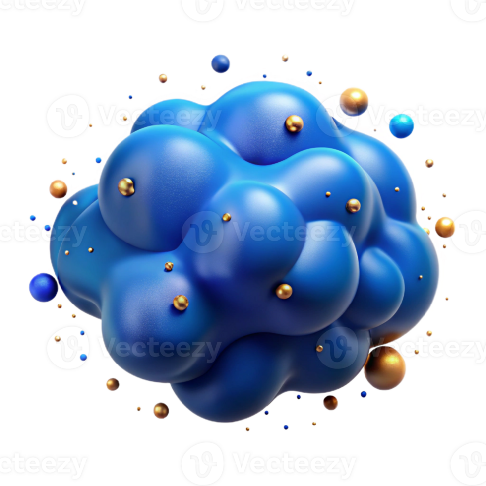 wonderful modern Blue Nebula Cloud Cutout with Soft Lighting detailed png