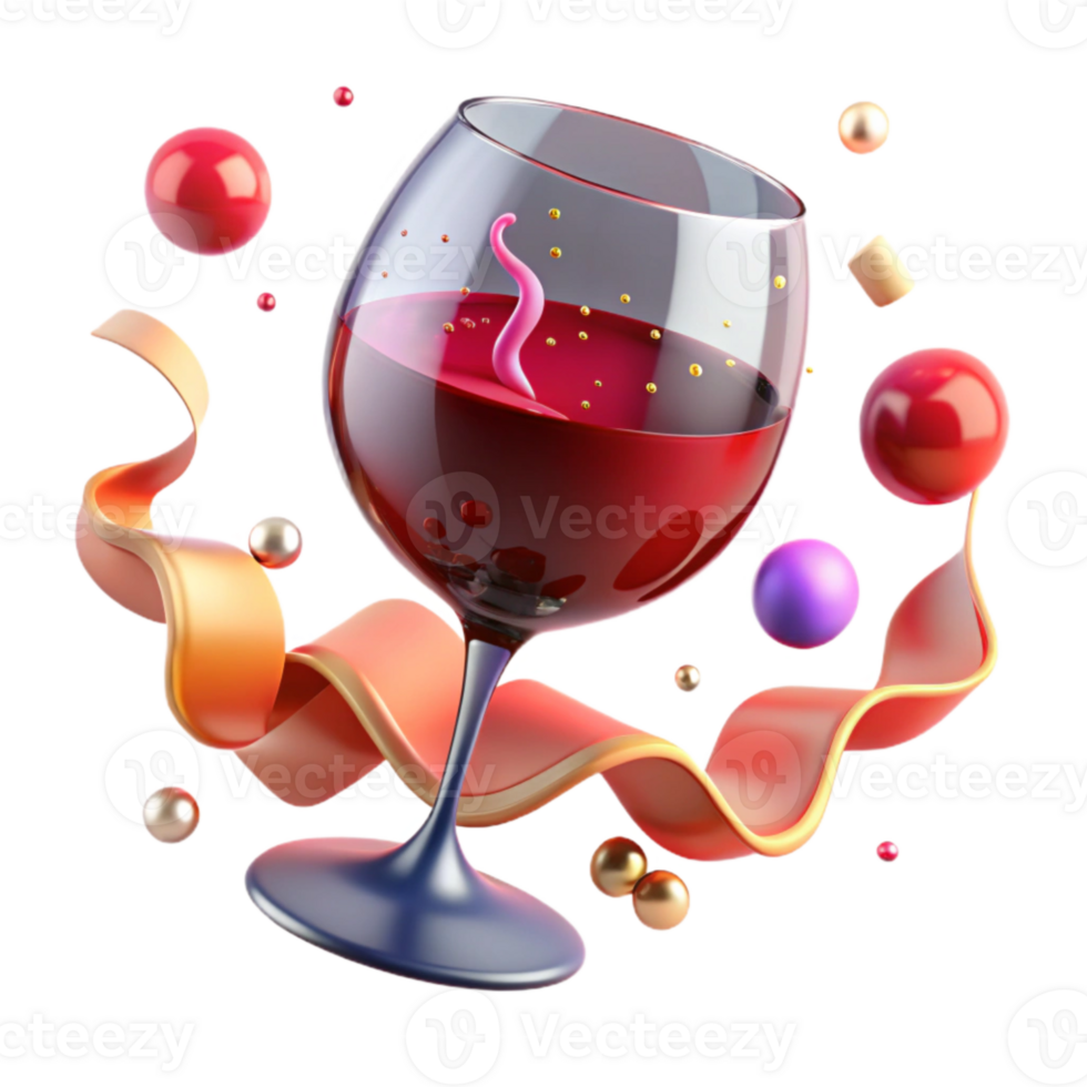 extraordinary rustic Glass of Red Wine Transparent Background detailed png