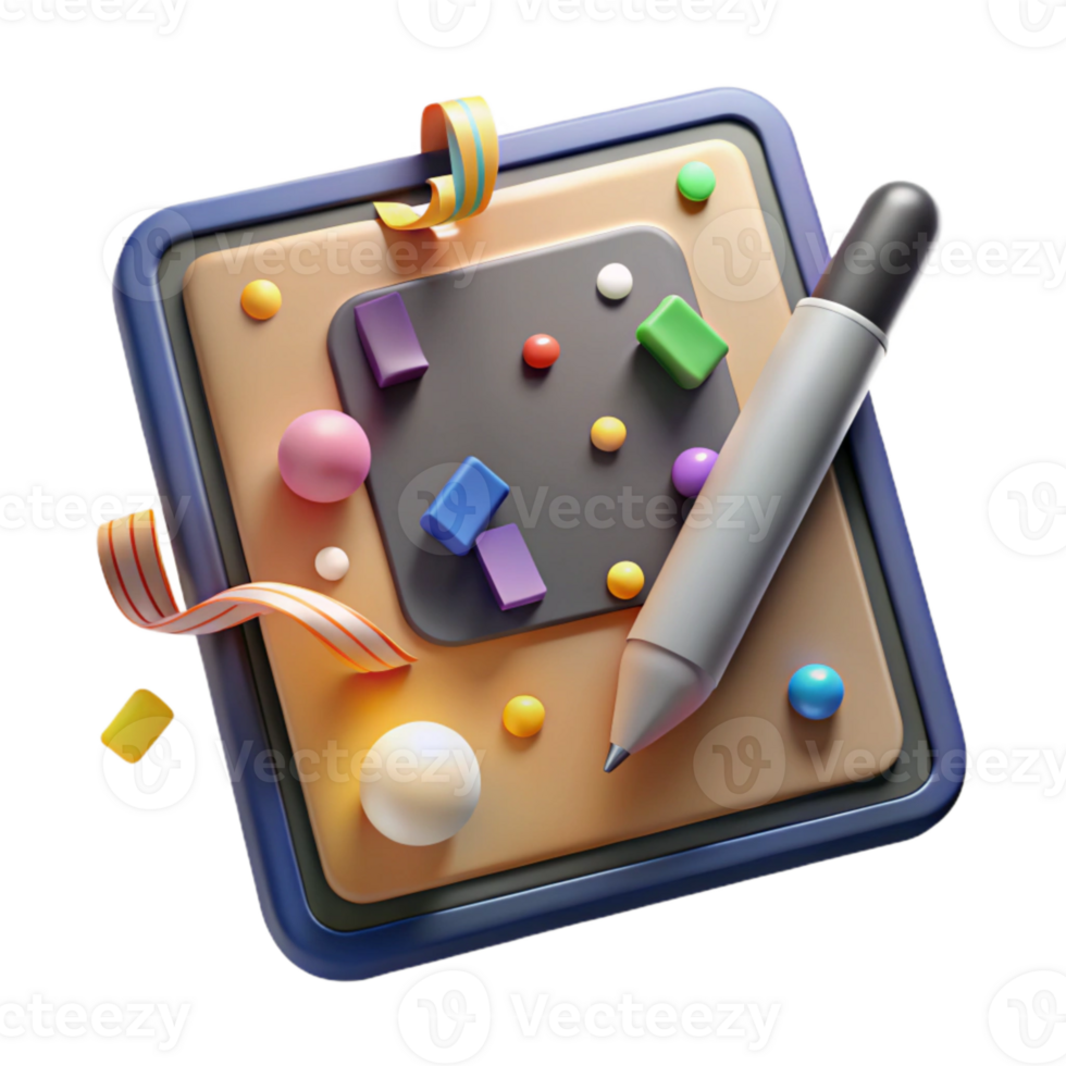 dramatic vintage Digital Art Tablet Stylus Pen Shadow Detail Transparent Background high quality png