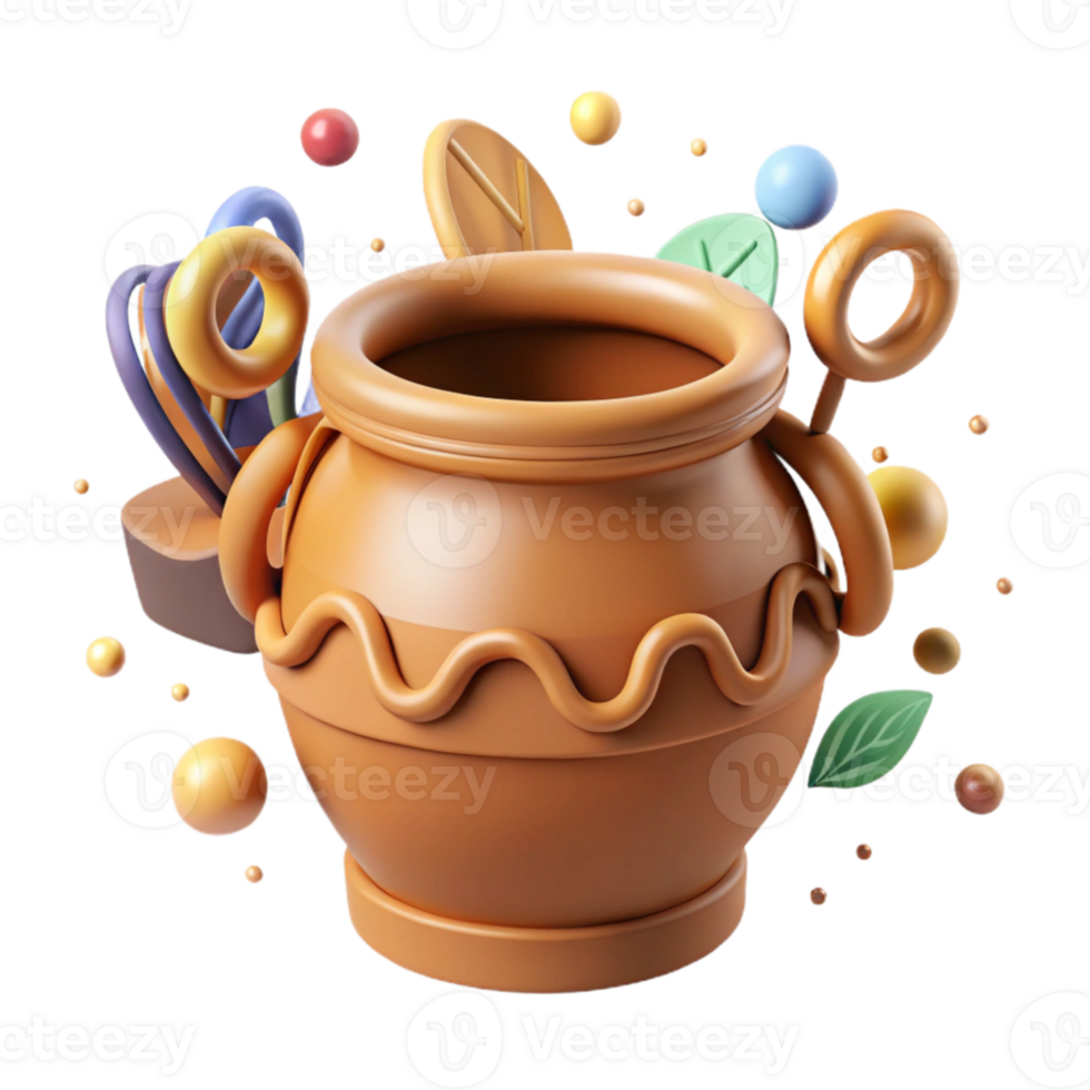 extraordinary artistic Antique Terracotta Pot with Handles Transparent exclusive png