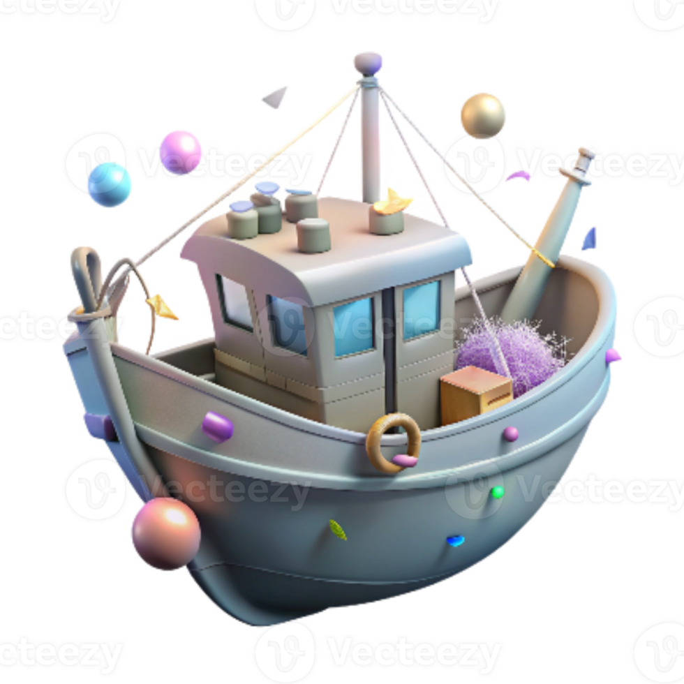 elegant vintage Fishing Boat Silhouette Black Isolated Cutout original png
