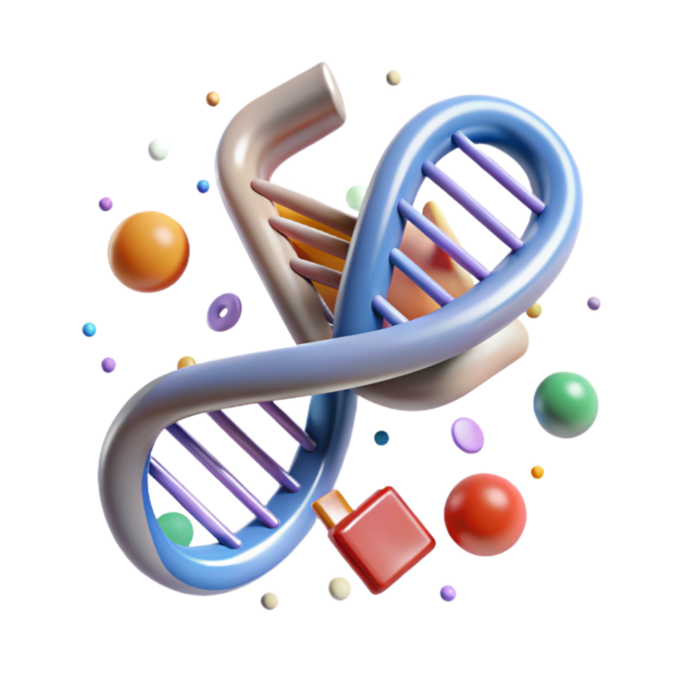 dramatic minimalist Genetic Code Transparent Background high quality png