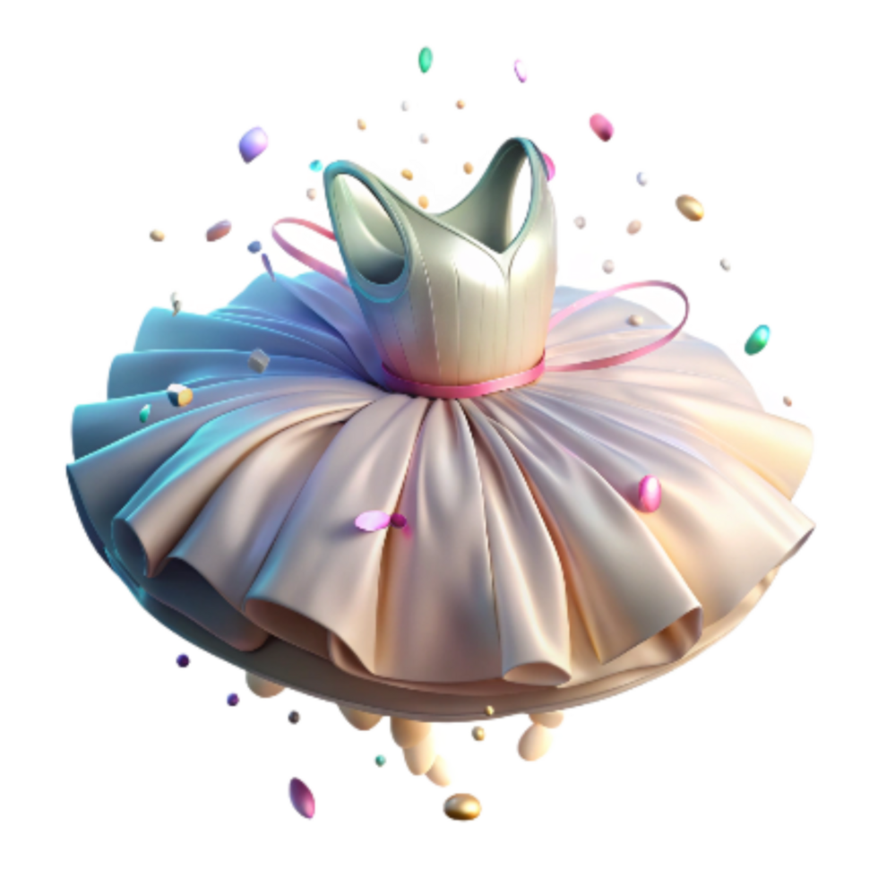 extraordinary rustic Ballet Tutu Isolated on Transparent Background professional png