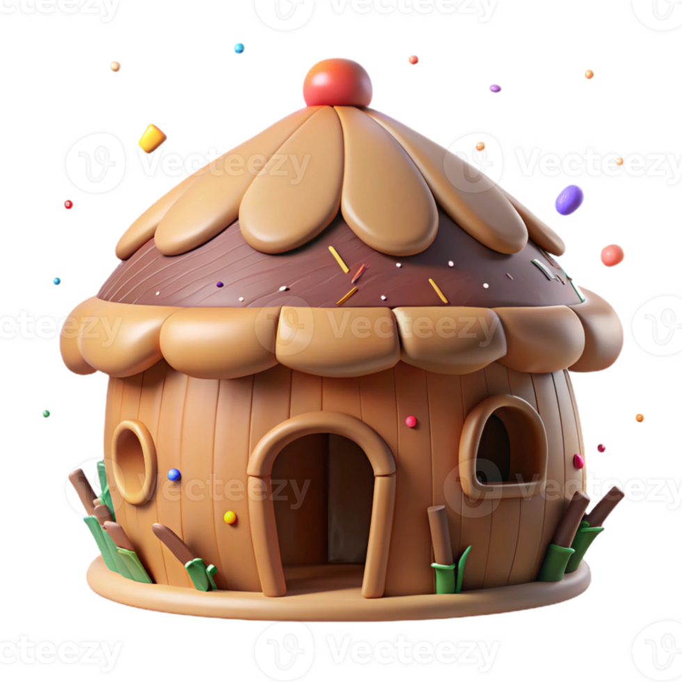elegant minimalist African Mud Hut Traditional Dwelling Isolated Cutout high quality png