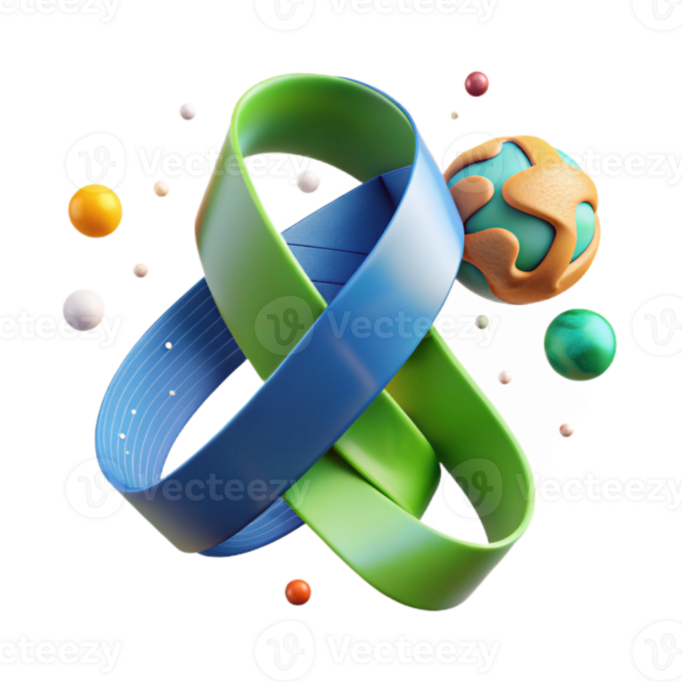 vibrant traditional Climate Change Awareness Ribbon Isolated Element exclusive png