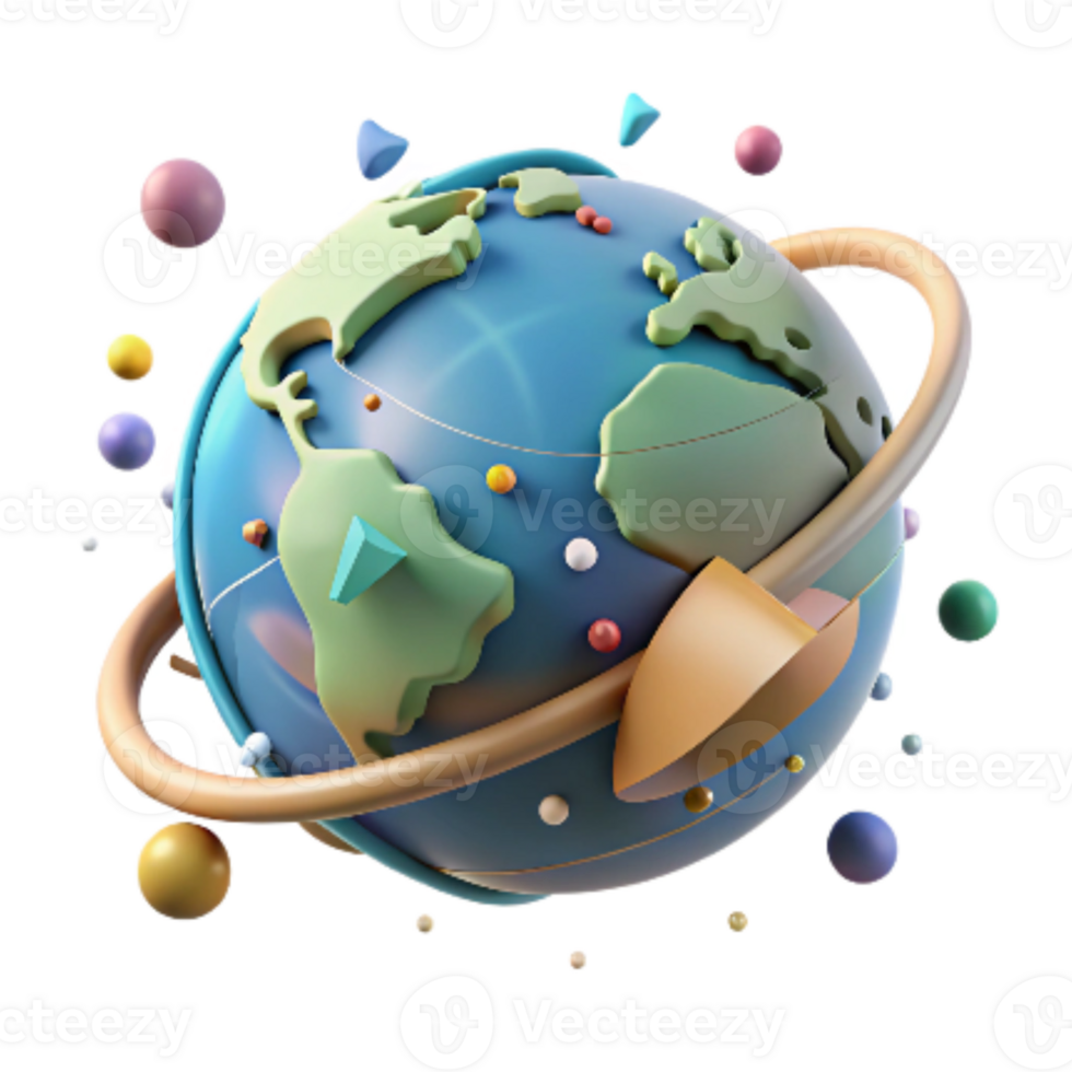 dramatic artistic Earth Globe Rotating Animation Cutout Blurred Motion professional png