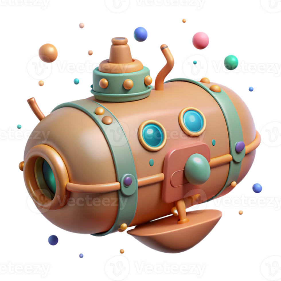 elegant creative Cutout Underwater Exploration Vehicle authentic png