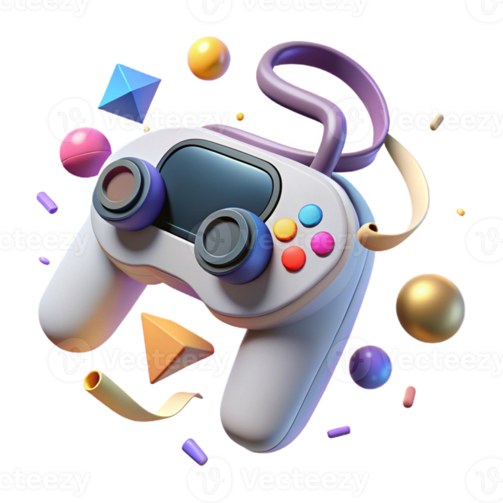 impressive minimalist Brightly Lit Vr Controller on Transparent Background authentic png