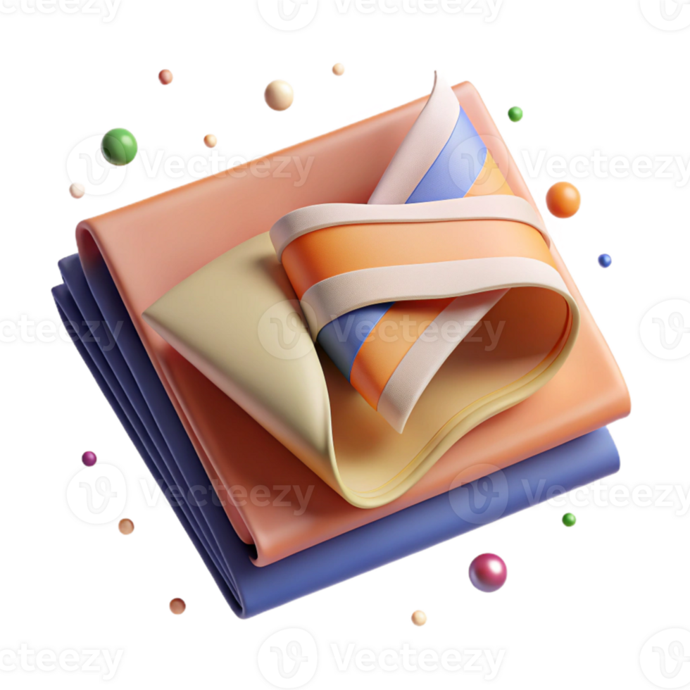 beautiful creative Folded Flag Icon Transparent with Precise Folds original png