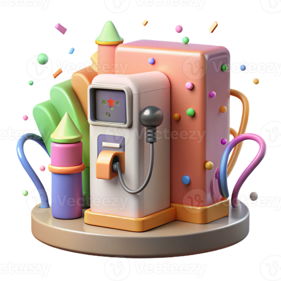 stunning traditional Electric Car Charging Station Isolated Element exclusive png