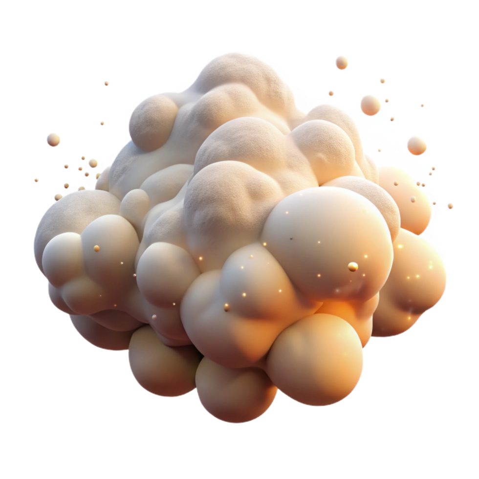 beautiful creative Billowing Clouds at Sunrise Isolated Element premium png