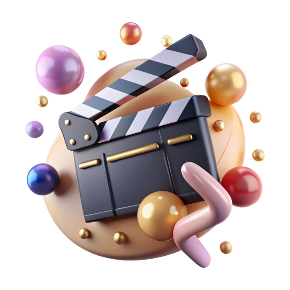elegant modern Film Clapboard with Director's Name Transparent png