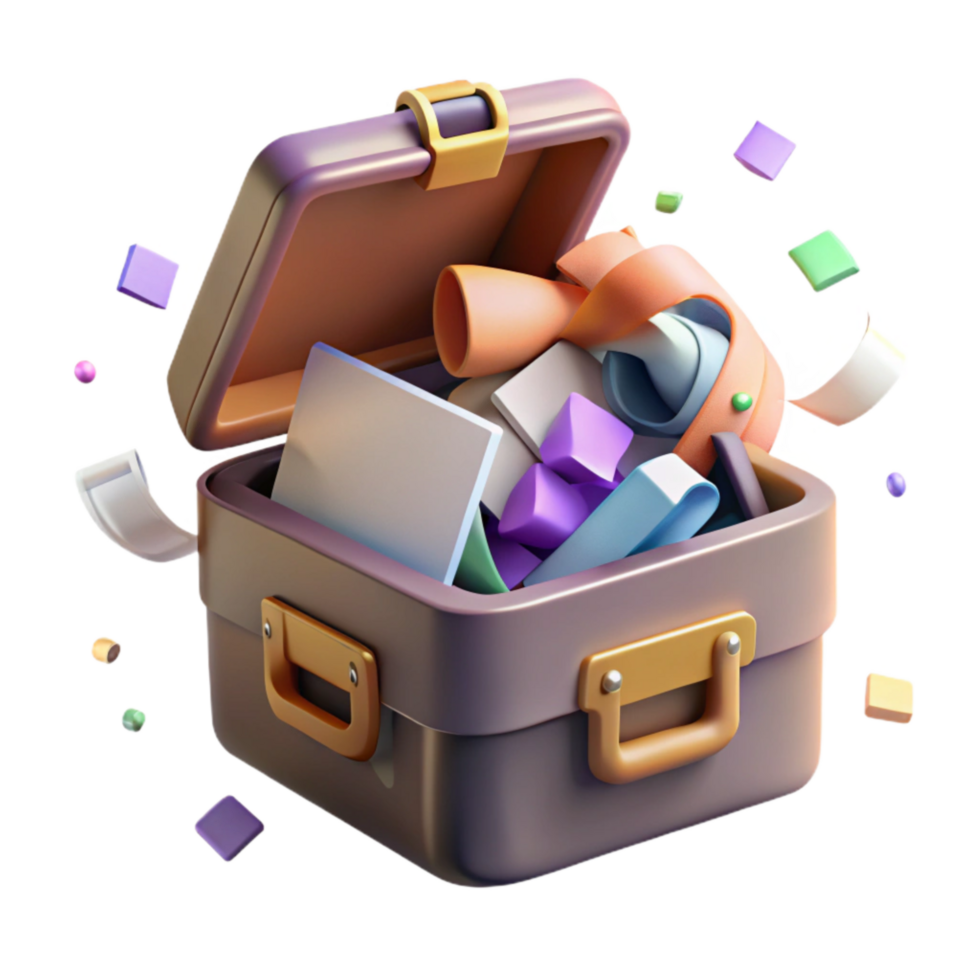 elegant rustic Archival Methods Document Storage Box Isolated detailed png