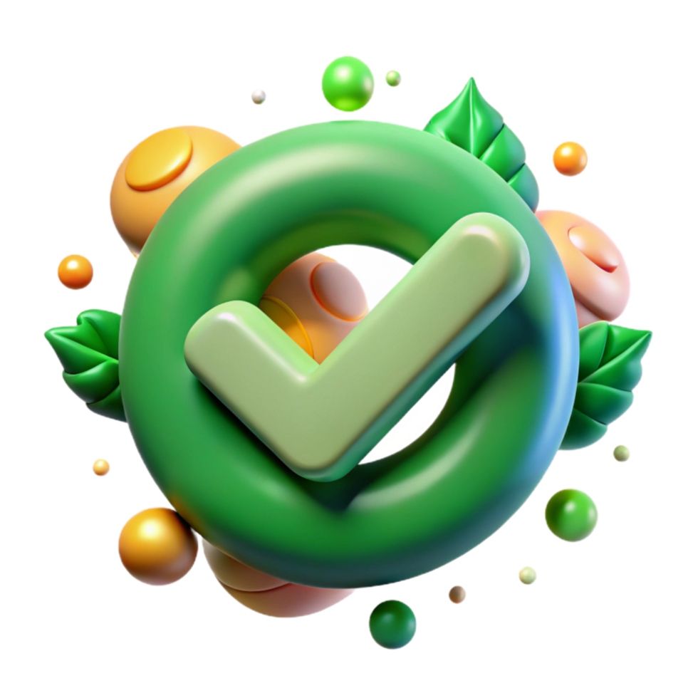 dramatic vintage Ecosystem Health Indicator Transparent Background Green Checkmark original png