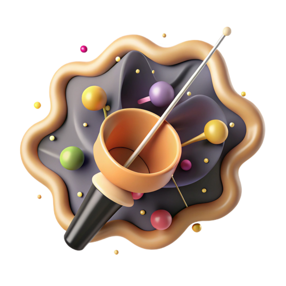 serene modern Conductor Baton Pointed Angle Cutout Isolated high resolution png