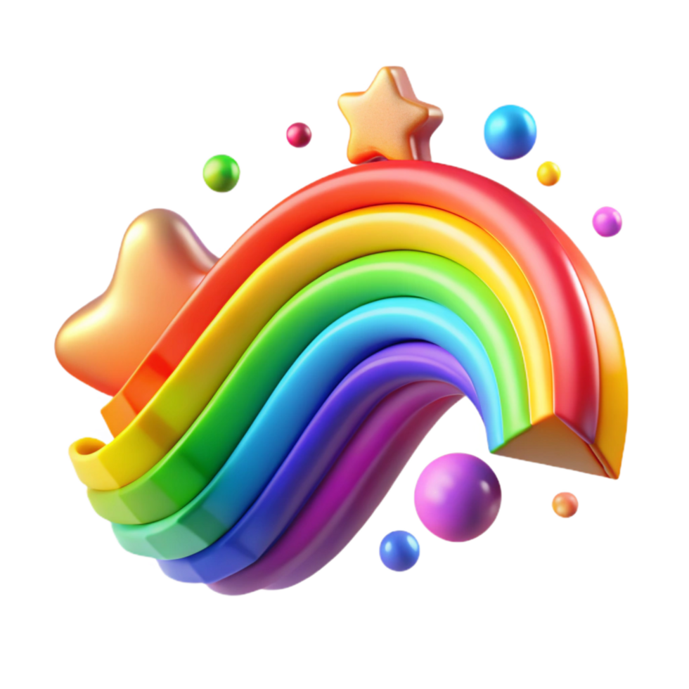 serene modern Bright Color Spectrum Cutout Transparent Background genuine png