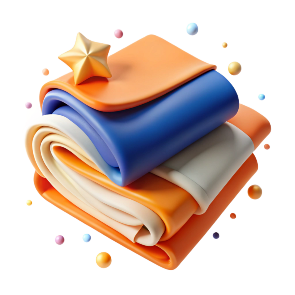 vibrant modern Folded Flag Icon Transparent with Precise Folds authentic png