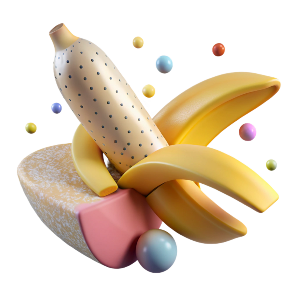 elegant rustic Banana Peeled and Whole Isolated original png